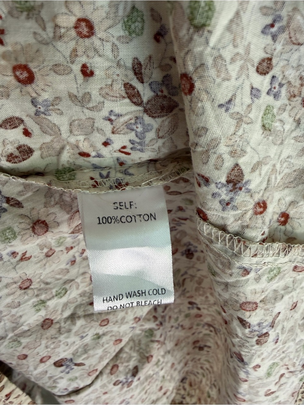 Easel 100% Cotton Floral Cottagecore Prairie Tiered Ruffle Midi Dress Size S - Picture 7 of 7